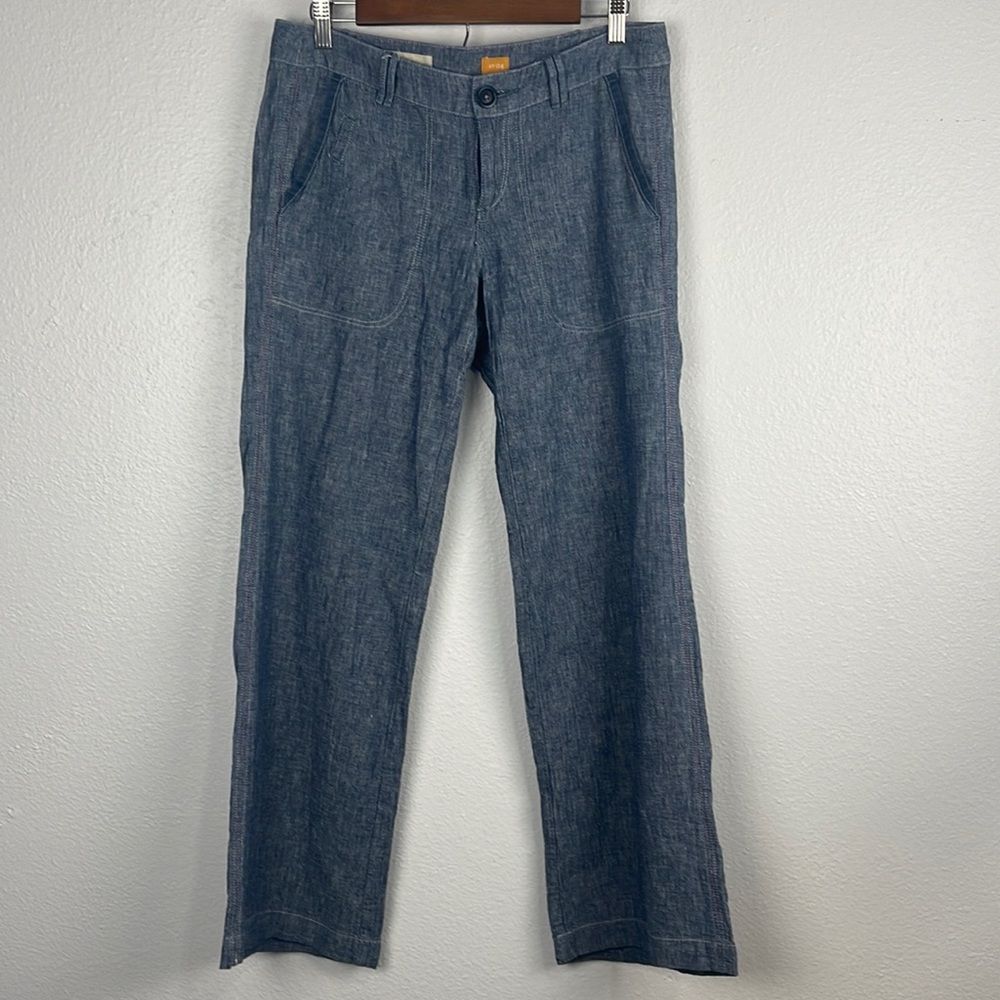 Anthropologie Pilcro and The Letterpress Linen Blend Wide Leg Pants 4 - Picture 2 of 11